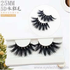 Wholesale New pair of fake eyelashes 25mm mink eyelashes 5D-22 solid realistic thick