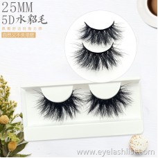 A pair of fake eyelashes Handmade 5D eyelashes 25mm Long eyelashes Factory direct