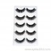 Factory direct five pairs of false eyelashes Handmade cotton stalk eyelashes Thick and long curls realistic European and American makeup