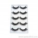 Cross-border for five pairs of false eyelashes Handmade cotton stems natural soft eyelashes Thick multi-layer curling